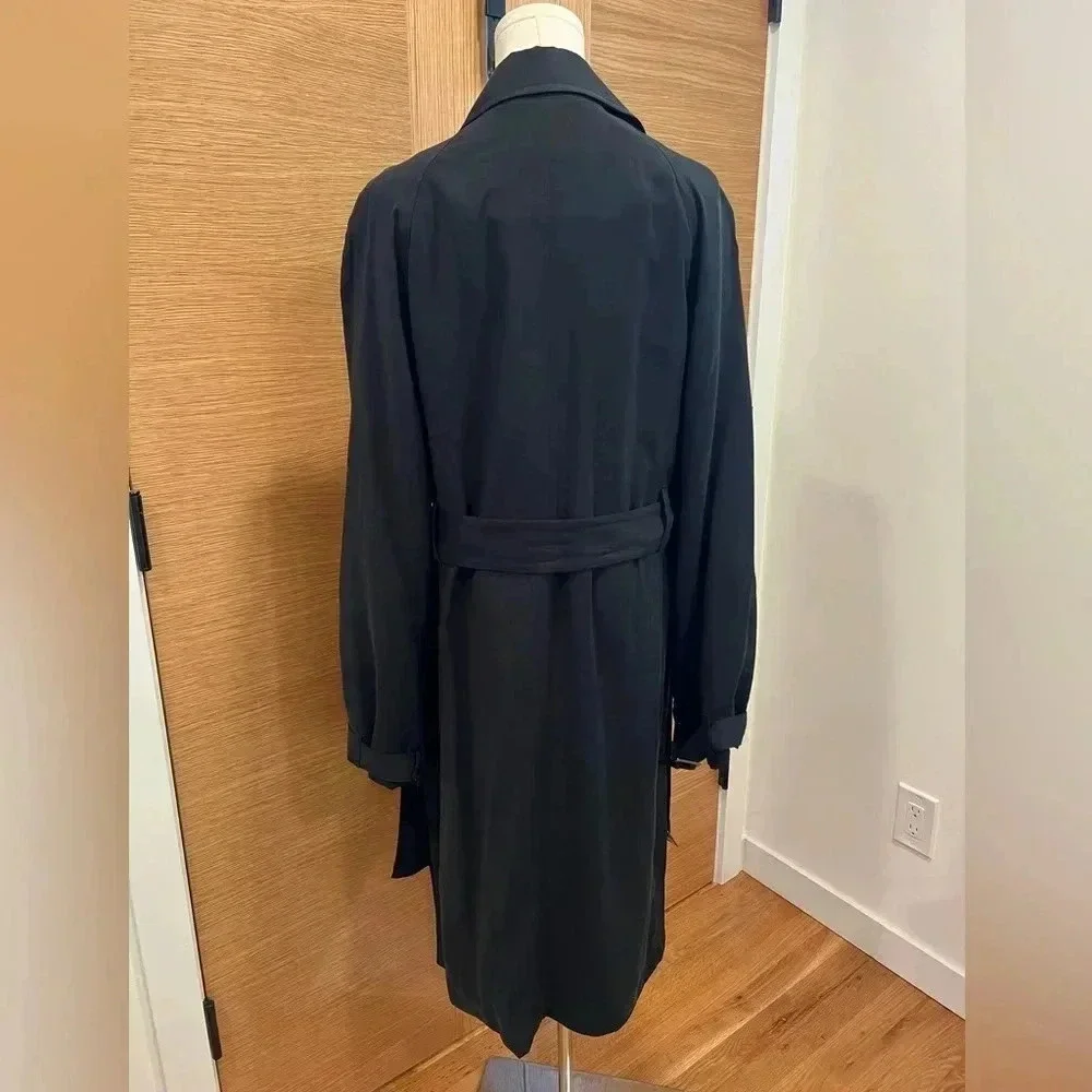 LITA by Ciara Elevate Trench Coat Black Size Medium - Picture 7 of 9